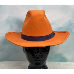 Vintage Florida Gators Orange Wool Cowboy Hat Size 7 1/8 NCAA Football